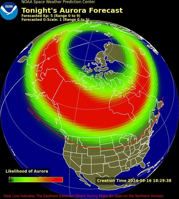 Auroras may paint the northern US tonight as Earth reels from 'strong