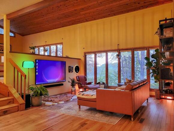 They Didn’t Remodel the Living Room. Flooring, Furniture, and Lighting ...