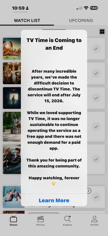 Popular TV-tracking app TV Time is shutting down as company focuses on ...