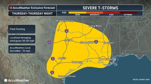 Severe storms with damaging winds to focus on central, eastern US ...