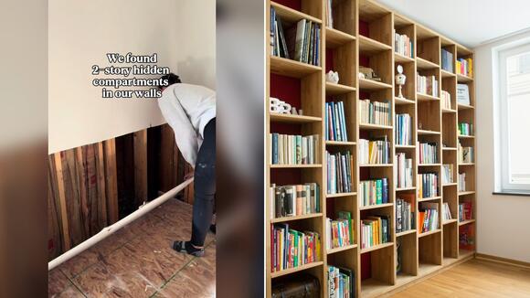 Homeowners Find Two Story Hidden Compartments Inside Their Walls During ...
