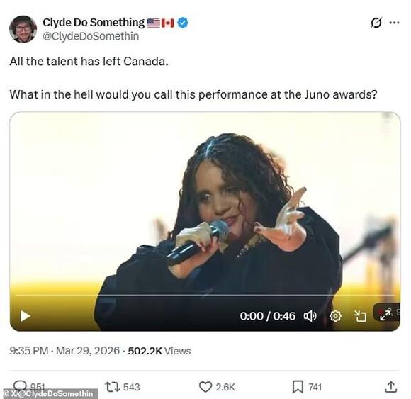 Canadian singer who wrote song called 'Colonizer' groans her way ...