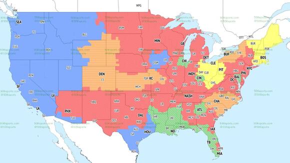 NFL TV Map Week 8: NFL Coverage Map, Broadcast Info for Sundays Games ...