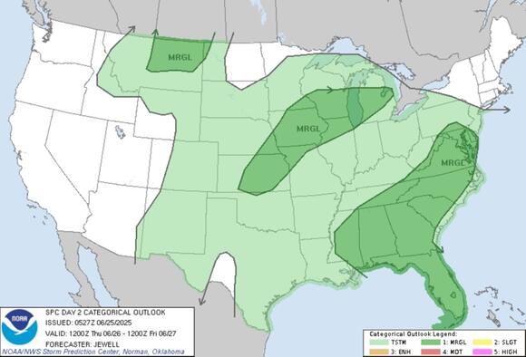Severe thunderstorm risk increases across all of Georgia through Friday ...