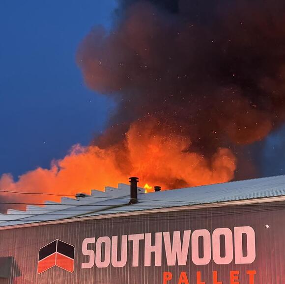 Over 20 crews battle massive fire at Wayne County lumber yard - NewsBreak