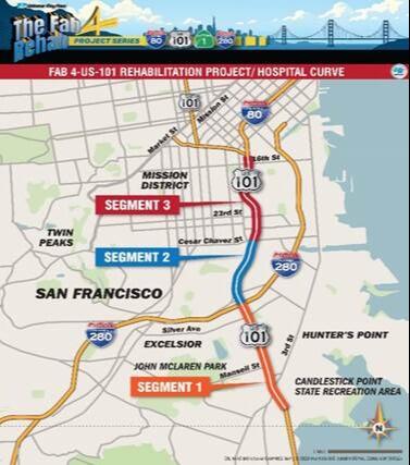 Major U.S. 101 Freeway Construction to Begin in San Francisco: Expect ...