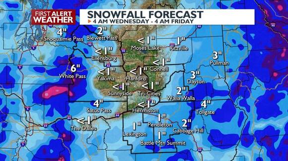 Additional rounds of low elevation snow possible over next 7 days ...