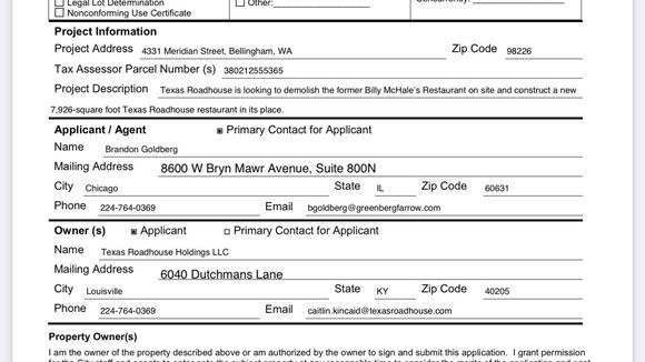 Texas Roadhouse Officially submits Building Permit Application for new Location in Bellingham | Bellingham Metro News