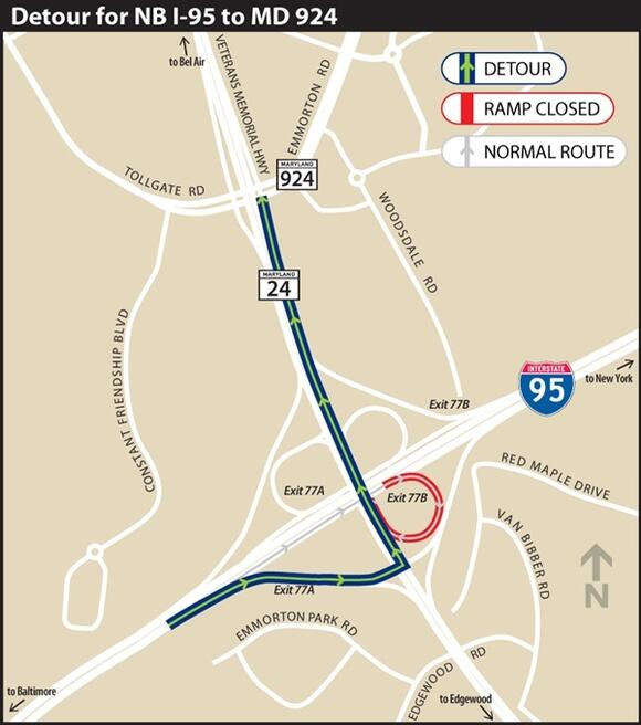 I-95 ramps near Bel Air to close for Express Toll Lane weekend ...