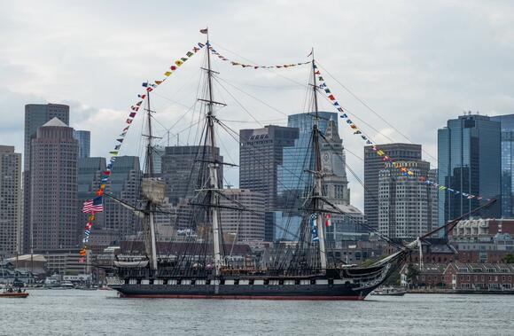 USS Constitution Fires Salutes in Boston Harbor - NewsBreak