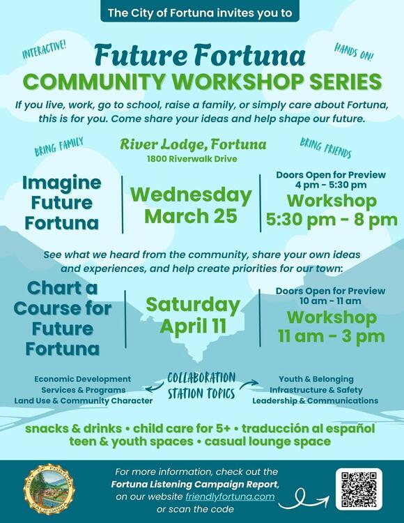 Workshops to Shape Fortuna’s Future Set for March and April - NewsBreak