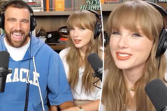 Taylor Swift cozies up to Travis Kelce — and cheekily trolls 'male sports  fans' — in another epic 'New Heights' preview - NewsBreak