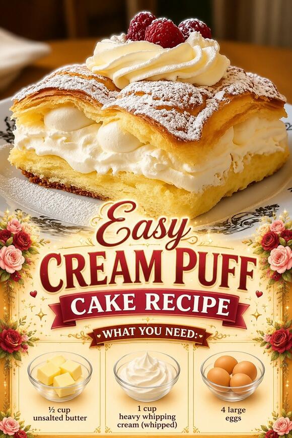 This Cream Puff Cake Looks Like It Came From a Bakery - NewsBreak