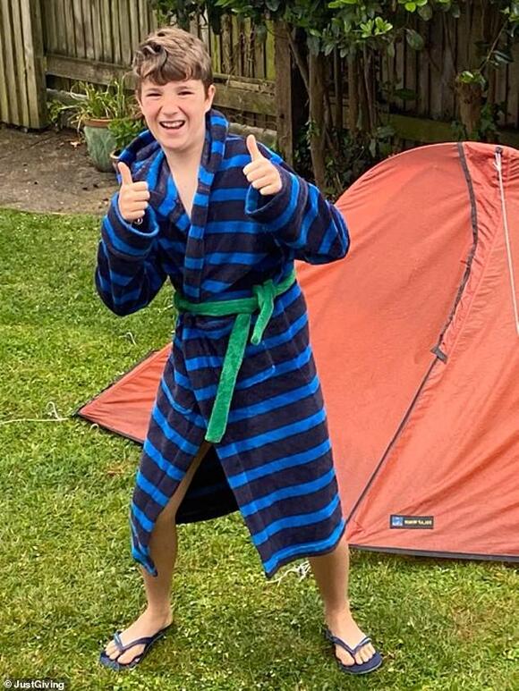 Boy 10 Raises 34 000 For Local Hospice After Sleeping Outside In A Tent For More Than 200 Days In Memory Of Two Family Friends Newsbreak
