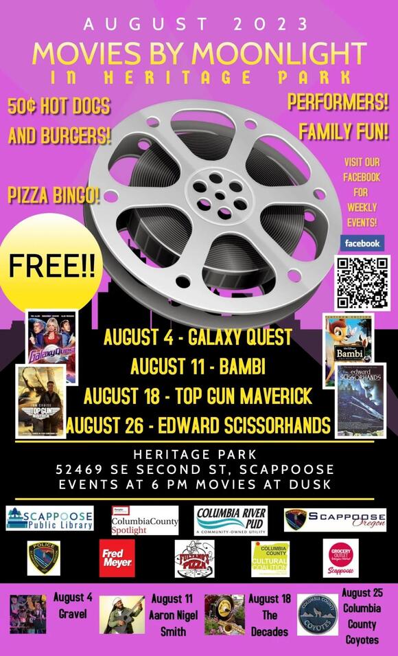 'Movies by Moonlight' returns with live music, 50cent food and familyfriendly films