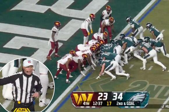 Ref threatens Commanders with touchdown rule after three insane ...
