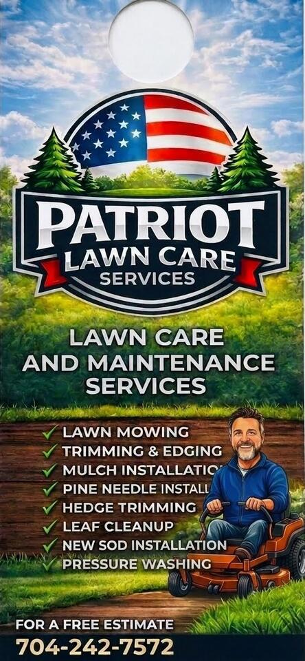 Tega Cay Resident Opens Patriot Lawn Care Services - NewsBreak