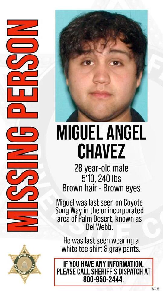 28-year-old man reported missing, last seen Monday near Sun City Palm ...