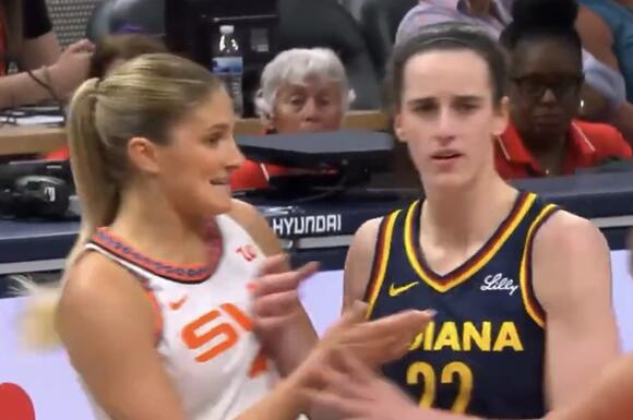 Caitlin Clark shoves long-time nemesis before being smacked in head during  heated Sun clash - NewsBreak