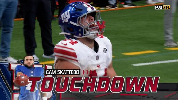 Cam Skattebo rushes for 16-yard TD, giving Giants lead over Texans | NFL Highlights