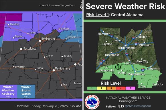 Alabama Faces Winter Advisory, Weekend Rain, & Severe Weather - NewsBreak