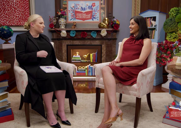 Usha Vance Wears A Burgundy Halter Mini Dress On New Podcast Episode As ...