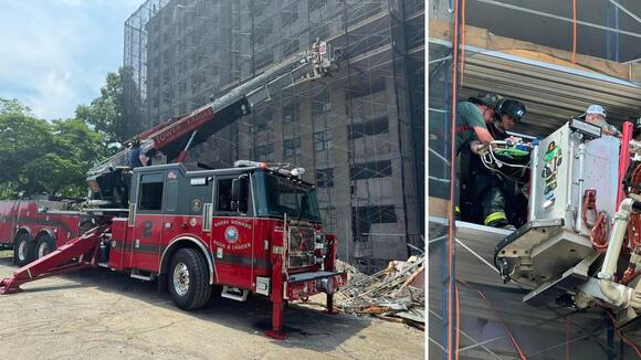 Injured Construction Worker Rescued From 6th Floor Of Building Under ...