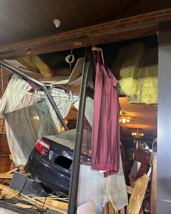 Driver Extricated From Vehicle After Crashing Into Italian Restaurant ...