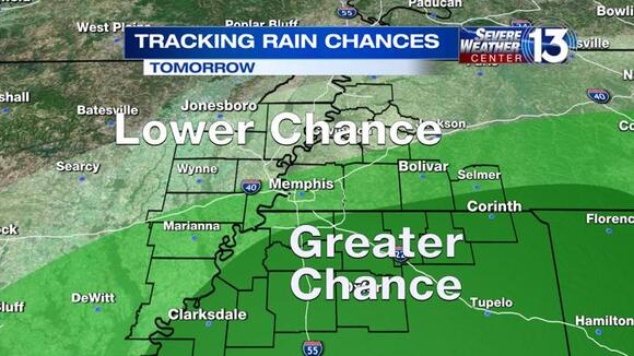 Rain chances continue throughout the week in the Mid-South