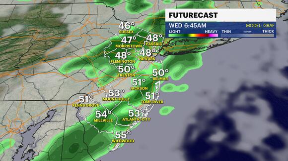 Sunny today with highs in the 60s before rain arrives Wednesday in New ...