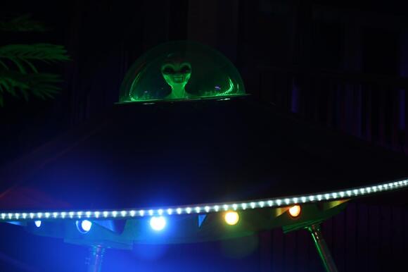 Ancient aliens seen at A&J's Halloween House in Bay View - NewsBreak