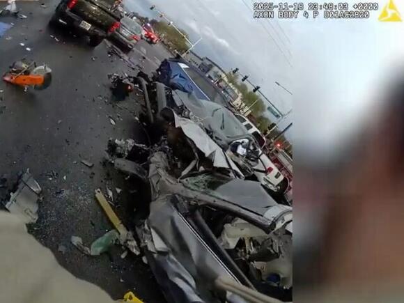 Police release body camera footage showing aftermath of fatal 12-car ...