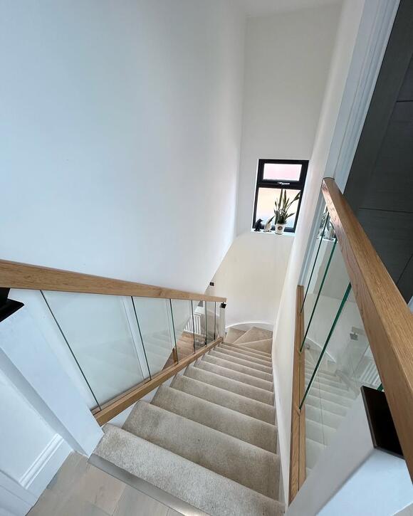 12 Glass Staircase Balustrade Ideas for 2026 Where Solid Railings ...