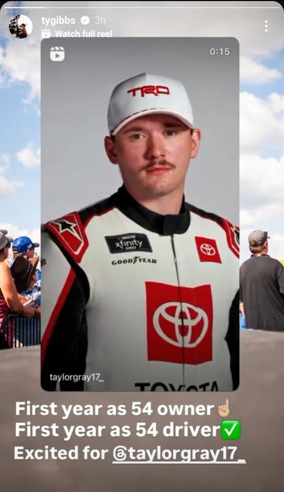 Taylor Gray to drive for … Ty Gibbs in NASCAR Xfinity in 2025