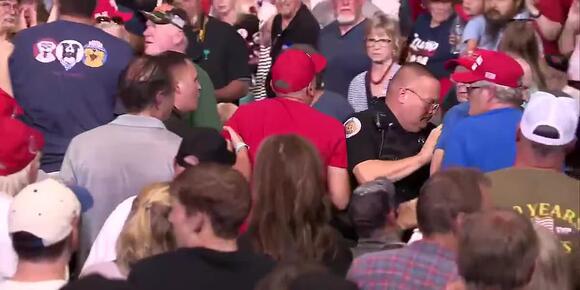 Punches thrown during Upstate Trump rally, multiple people escorted out