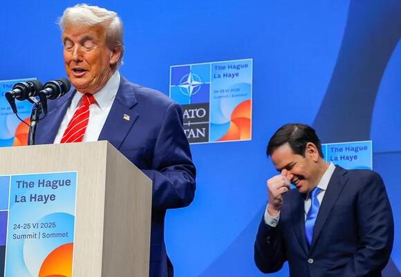 Watch: Marco Rubio bursts into laughter after NATO chief calls Trump 'daddy'  - NewsBreak