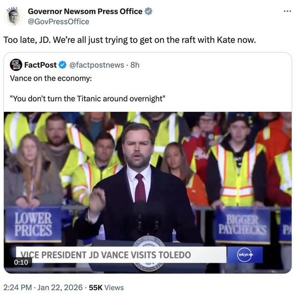 JD Vance Roasted After Comparing Trump Economy to ‘Titanic’ - NewsBreak