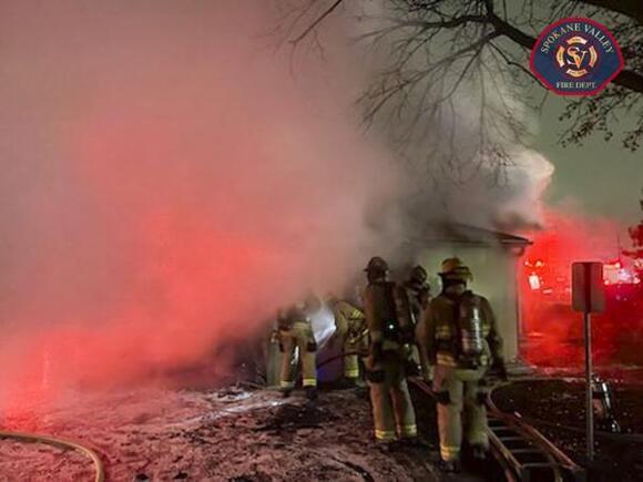 Spokane Valley structure fire causes traffic delays on Trent Avenue ...