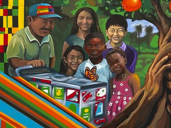 New mural celebrates labor, multicultural community around MacArthur ...