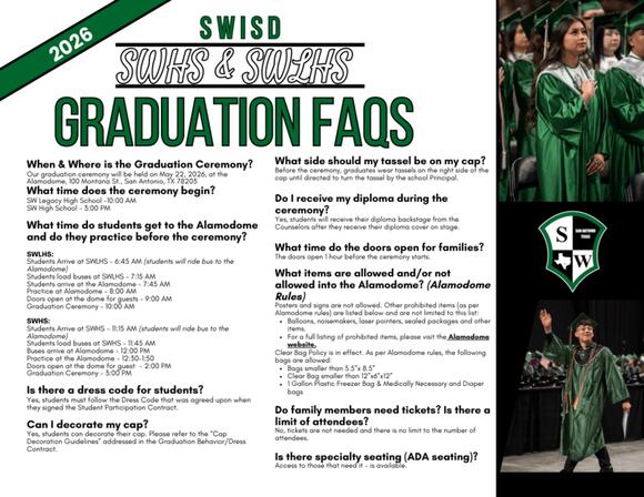 🎓 Graduation details for Southwest ISD Class of 2026 - NewsBreak