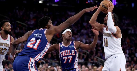 Led by a spry Joel Embiid, Sixers’ defense passes first test