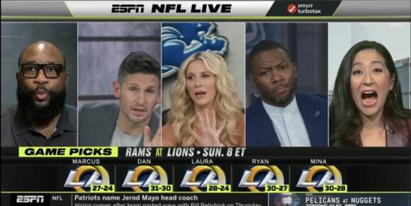 Mina Kimes responds to entire NFL Live cast’s wrong prediction in Lions