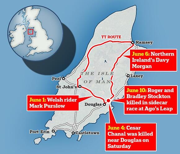 Father and son are killed in horrific 100mph-plus Isle of Man TT crash ...