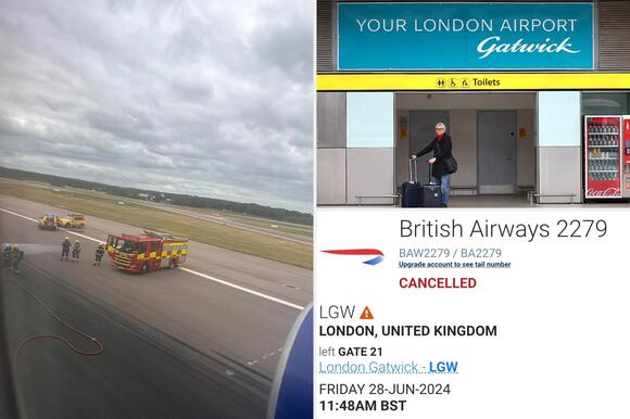 Flight chaos erupts at Gatwick Airport after plane fails to take off ...