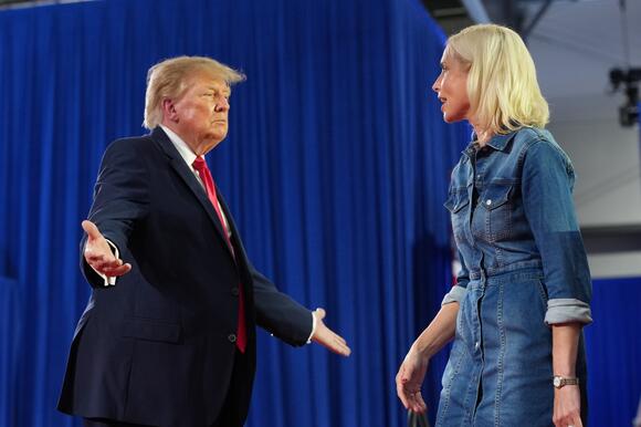 Donald Trump Iowa Rally Tests Ashley Hinson's Distancing Strategy