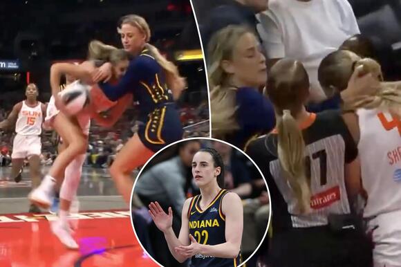 Fever game ends in absolute chaos after Caitlin Clark is knocked down — and  furious blame game erupts - NewsBreak