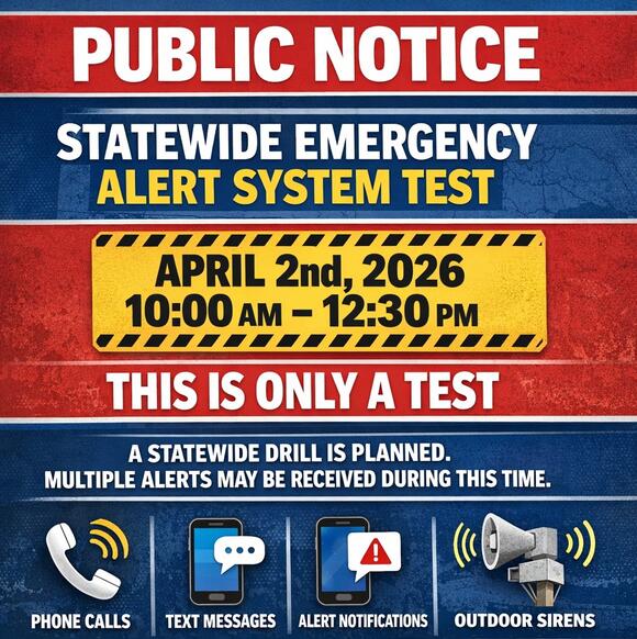 Statewide emergency alert drill on April 2, 2026 - NewsBreak