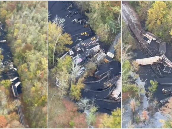 CSX train derailment: 53 coal cars off tracks, diesel spill cleanup ...