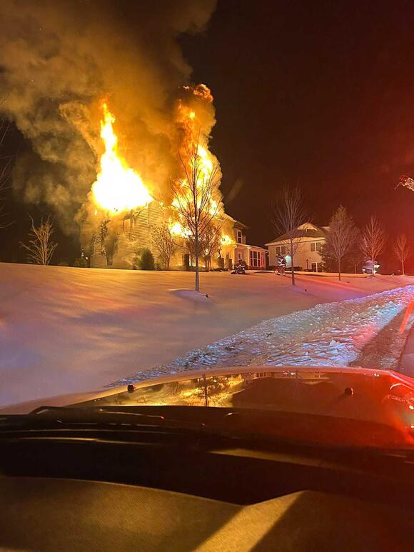 Ijamsville Home Collapses In Overnight Fire As Flames Rip Through Snow ...