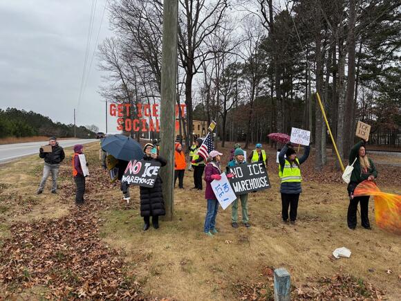 Residents protest against ICE detention facility in Social Circle ...